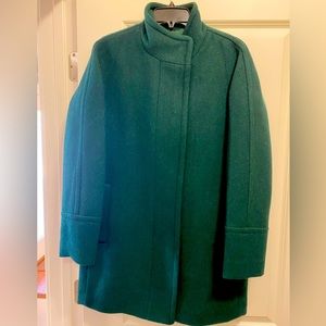 J Crew Factory Pea Coat - Dark Forest Size 4
